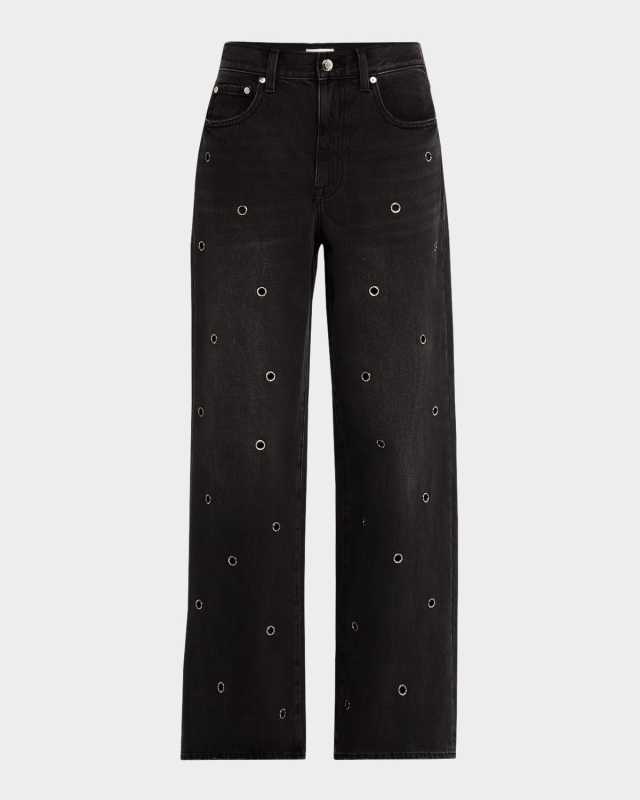 Hendrix High-Rise Baggy Grommet Jeans